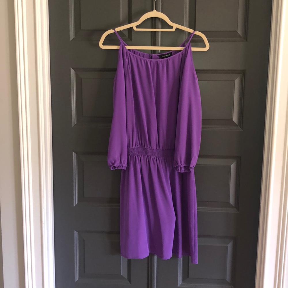 Cold Shoulder silk dress WHBM